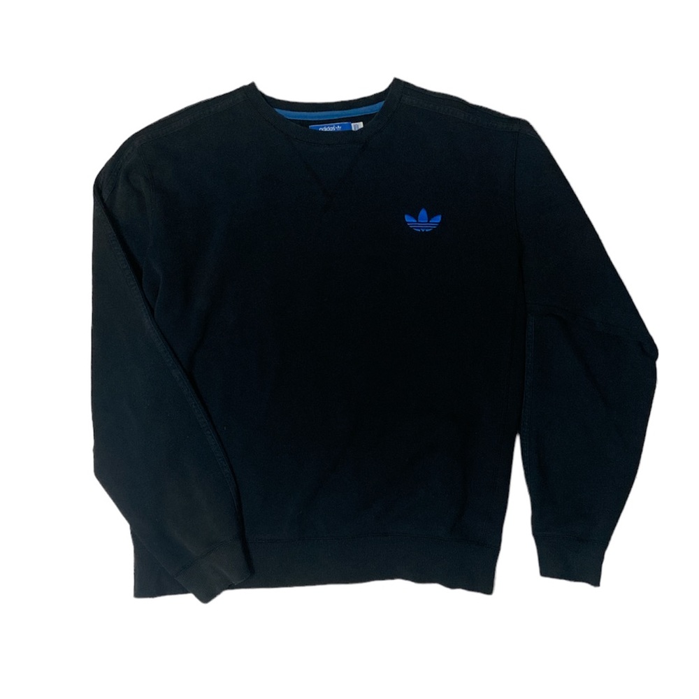Vintage Black Embroidered Adidas Crewneck